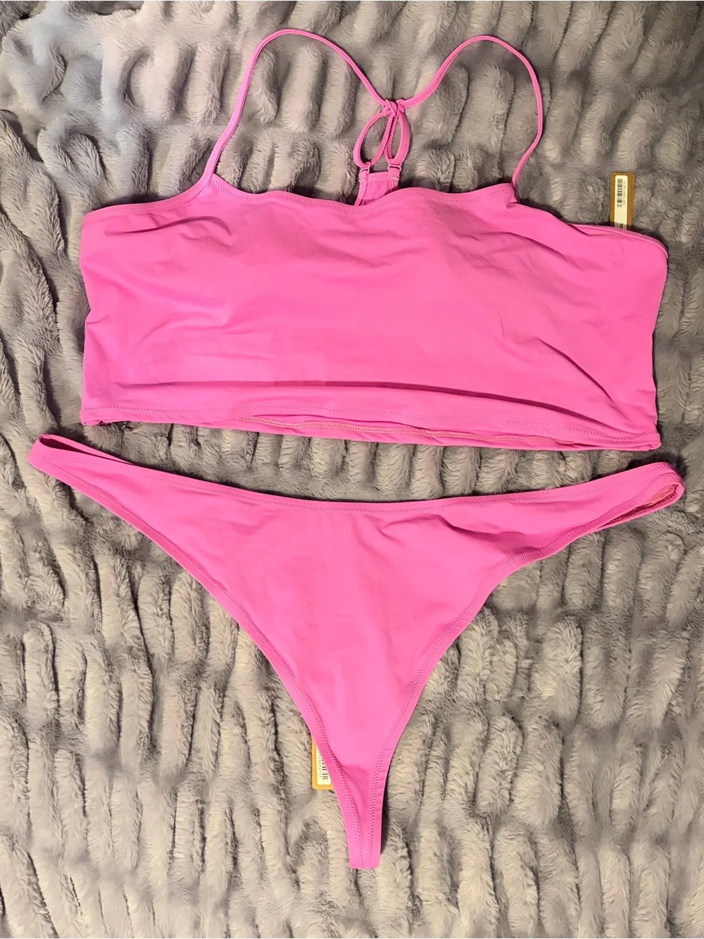 SKIMS Neon Orchid Swim Top and Thong Set